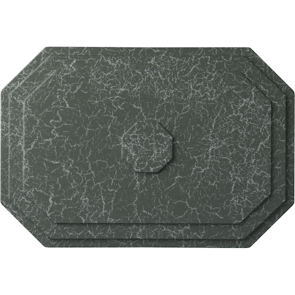 Ekena Millwork Felix Ceiling Medallion, Hand-Painted Athenian Green Crackle, 25 1/4"W x 17 1/4"H x 1 3/4"P CM25FEAGC - main